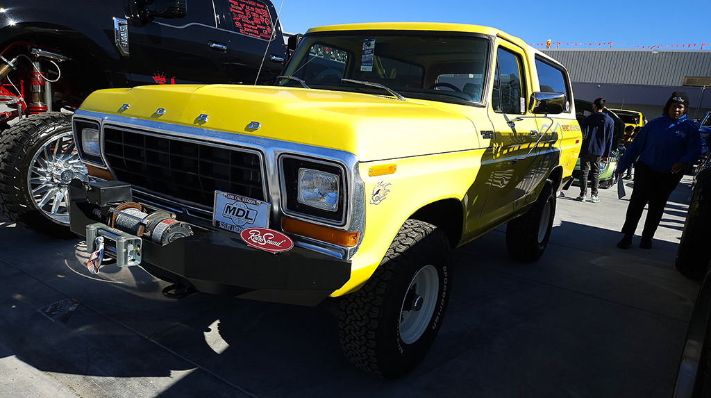 Sitting outside the main hall and gleaming in the desert sun was this bright yellow 1979 Ford Bronco belonging to TREMEC Elite Distributor Modern Driveline with a TREMEC TR-4050 4x4 5-speed manual transmission. 