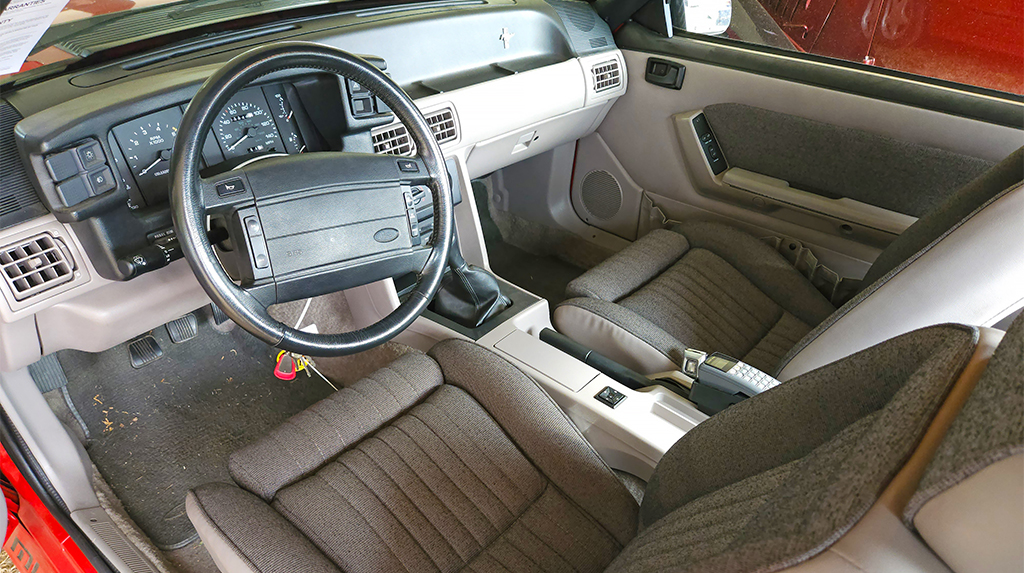 This TREMEC T-5 5-speed transmission equipped 1990 Ford Mustang GT only had 5,539 miles on its odometer and sold for a whopping $38,500. The car was an amazing time capsule, right down to a Bellsouth cellular phone. The only thing missing to complete the journey back to the 1990s was the cassette file keeping all the cruising tunes organized. 