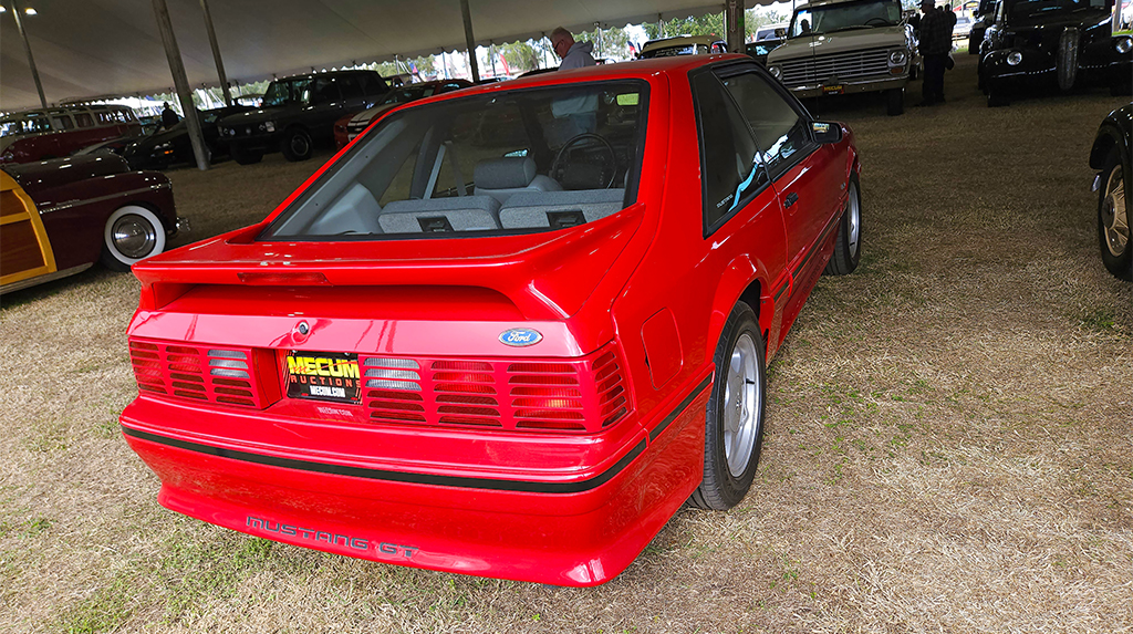 This TREMEC T-5 5-speed transmission equipped 1990 Ford Mustang GT only had 5,539 miles on its odometer and sold for a whopping $38,500. The car was an amazing time capsule, right down to a Bellsouth cellular phone. The only thing missing to complete the journey back to the 1990s was the cassette file keeping all the cruising tunes organized. 