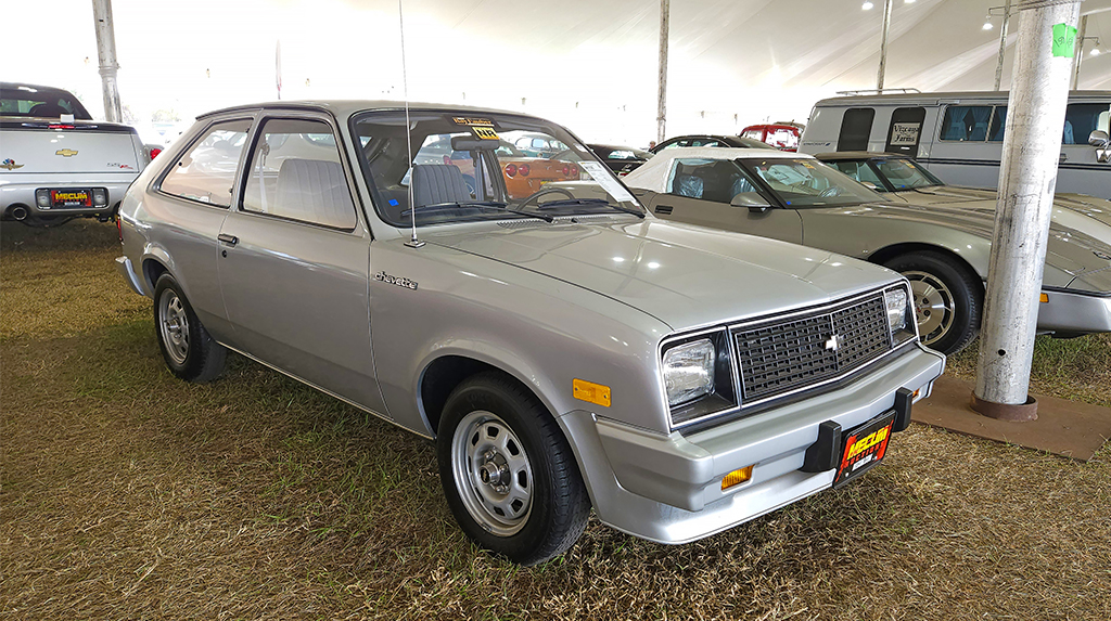 This car was just an enigma from beginning to end. First, somehow a 1987 Chevrolet Chevette survived to 2025 with only 47 miles driven. Second, that it sold for actual money to the tune of $33,000. We see the potential though in ditching its anemic 1980s drivetrain for a modern turbocharged 2.7 four-cylinder and TREMEC TKX 5-speed transmission to turn it into a rocket.  