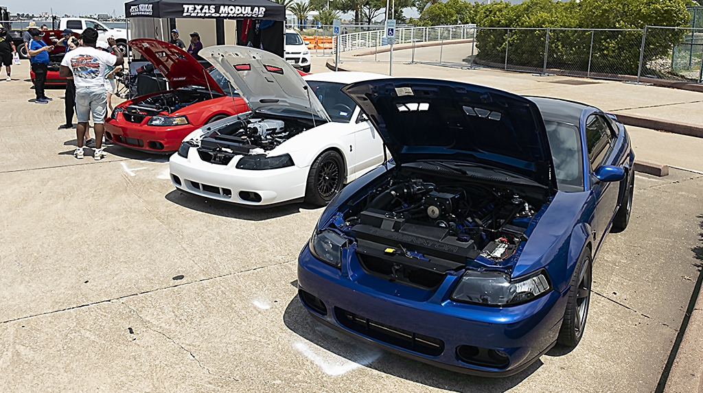 A trio of 2004 Ford Mustang Cobras at Mustang Week Texas 2026